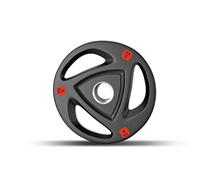 Barbell plate weighted dumbbell plate three-hole hand grasping rubber-coated weighted pure steel chip home gym weightlifting squat