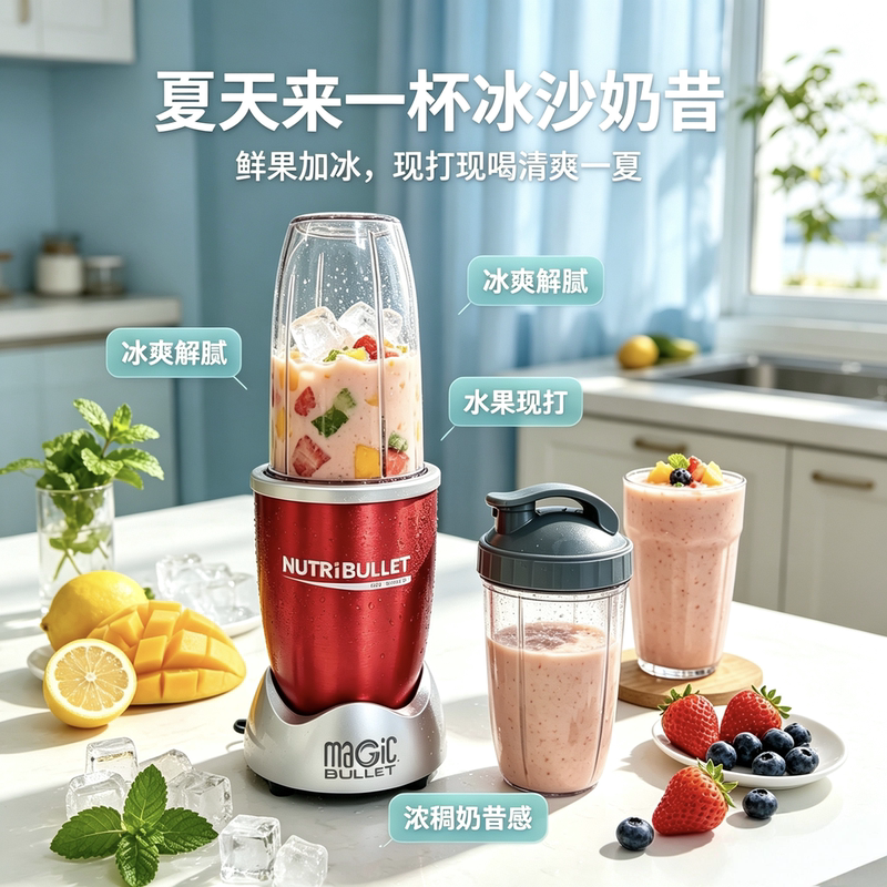 Nutribullet Pro 900W Blender, Small Household Anti-Inflammatory Juicer, Blender for Fruits, Vegetables, Milkshakes, and Smoothies