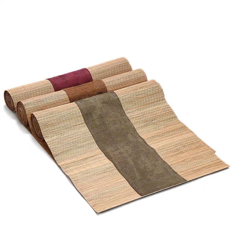 Mat kung fu tea table tea zen tea accessories bamboo cotton cloth art tea table flag hanging dry mercifully bamboo Mat