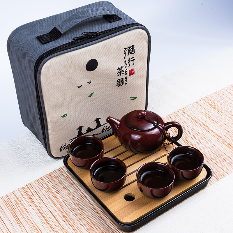 Travel tea sets portable crack cup home a kung fu tea pot 2 two ceramic outdoors Travel packages