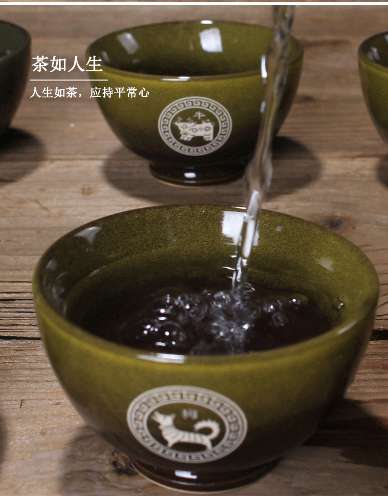 The Sample tea cup tea tea set, ceramic cups, kung fu master built single cup free private custom carved lettering