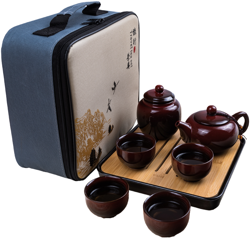 Travel tea sets portable crack cup home a kung fu tea pot 2 two ceramic outdoors Travel packages