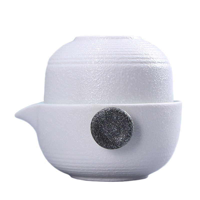 Portable ceramic crack cup travel easy is suing the home a pot of tea sets snowflakes teapot kung fu a cup