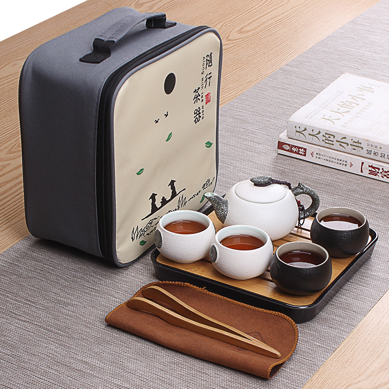 Travel tea sets portable crack cup home tea cup teapot ceramic mini is suing tourism kung fu