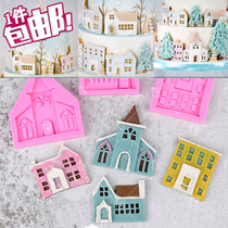 Chocolate Silicone Mold Castle House Christmas Gingerbread House Silicone Baking Eatable Edible Cake Decoration