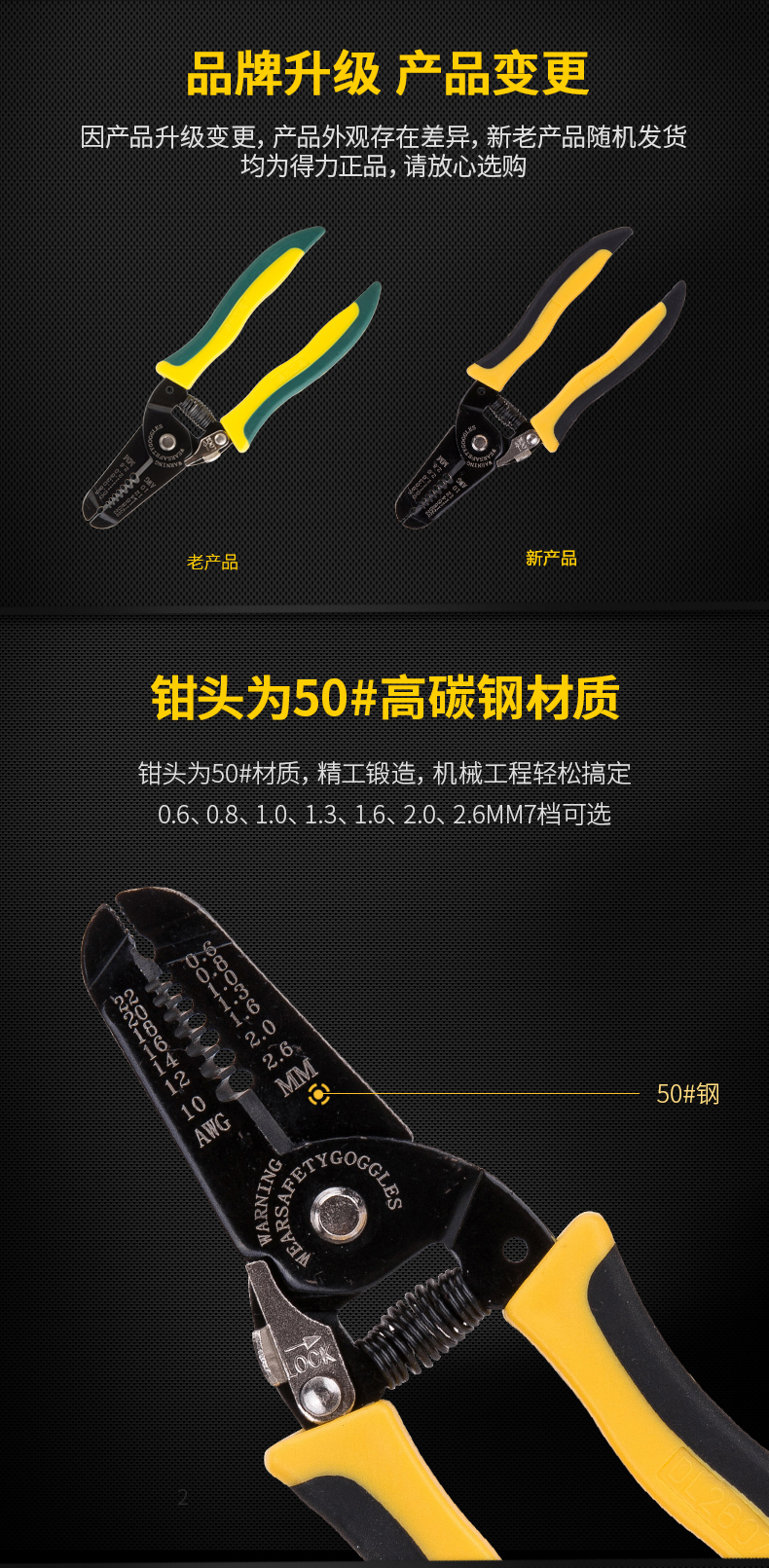 得力工具剥线钳电工钳子剥皮器扒线钳子多功能扒皮钳拔线刀 得力工具剥线钳电工钳子剥皮器扒线钳子多功能扒皮钳拔线刀