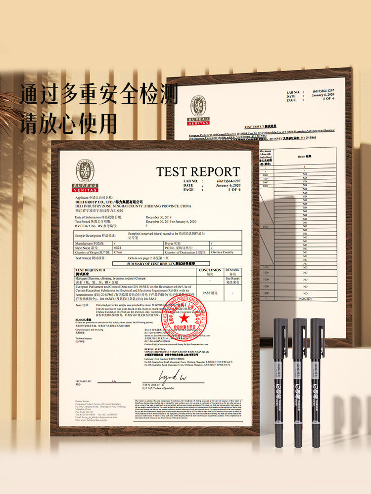 Deli Outline Pen for Art Students, Oil-Based Marker with Dual-Tip, Black, Quick-Drying, Waterproof, Thick Tip Outline Pen, Art-Specific, for Elementary School Students and Children, Blue, Red, Colored Drawing and Outlining Pen