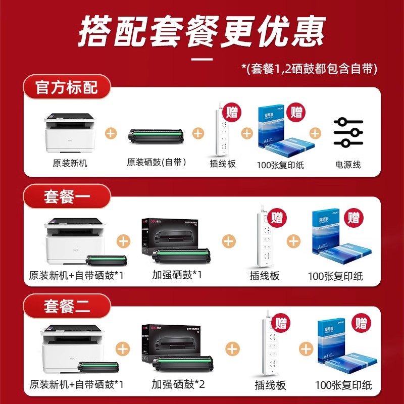 [Recommended for Corporate Purchases] Deli Black and White Laser Printer for Office Use, Small Automatic Scanning, Copying, and Printing All-In-One Machine, Wireless Remote Mobile Office Commercial Multifunction Printer