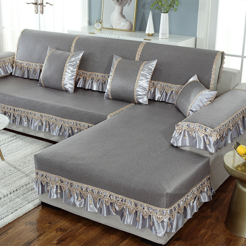 Cool Mat Sofa Mat Summer Ice Silk Summer Models Anti-Slip Summer Cool Cushion Nordic Minimalist Mat Hood Cushion Subding-Taobao