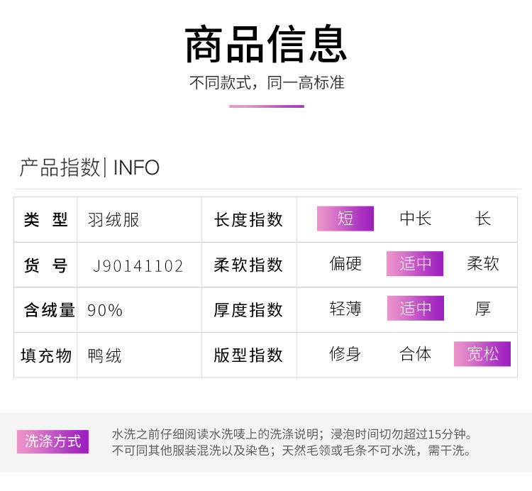 波司登旗下 冰洁 女士短款时尚面包羽绒服 90%含绒量 图8