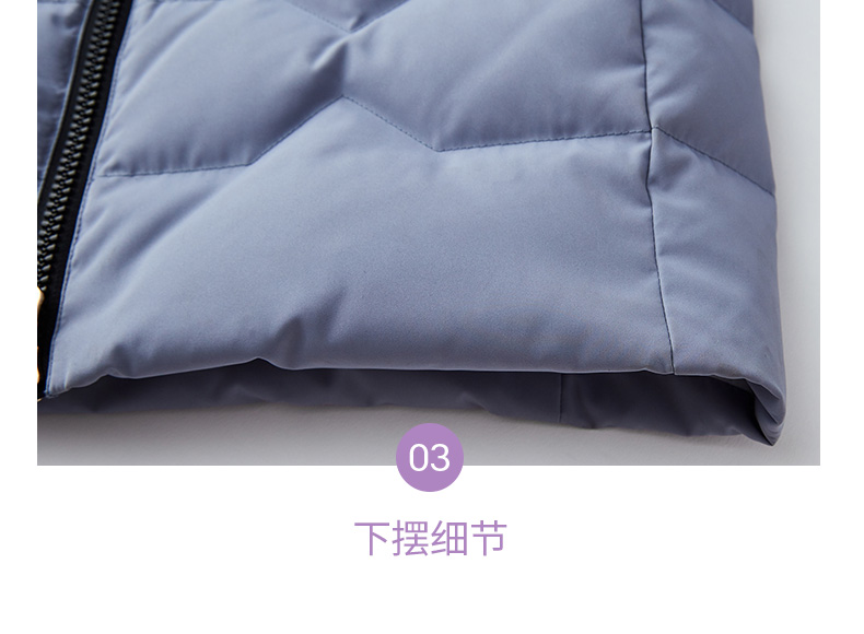 波司登旗下 冰洁 女士修身中长款 貉子毛领羽绒服 90%白鸭绒 图15