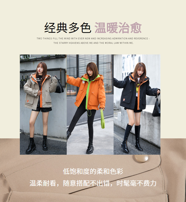 反季清仓 冰洁 短款派克羽绒服 图3