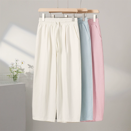 Летние тонкие штаны, подходит для подростков, свободный прямой крой