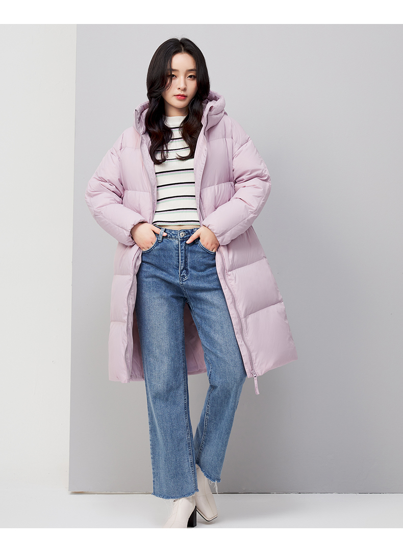 雪中飞 女士 中长款廓形羽绒服 图10