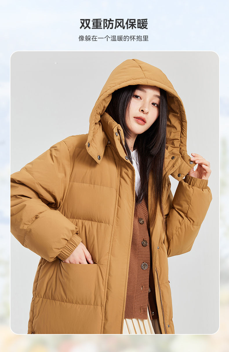 Snow Flying 雪中飞 可脱卸连帽长款羽绒服 ​​​4色 299元包邮 值值值-买手聚集的地方