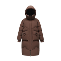 Snow Flying 2024 new autumn and winter womens long down jacket with removable hood thickened fashionable gentle warm and casual