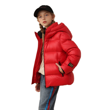 Men's and girls' clothing snowflying/flying in the snow