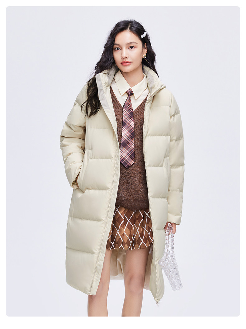 雪中飞 女士 中长款羽绒服 图15