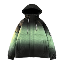 Snow to fly 2023 autumn and winter new men and women with the same short section Libra-hat down clothes couple neutral tide cool gradient easing