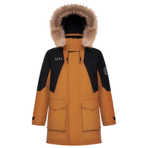 (L Ou homo) ski snowboard flying autumn and winter mountain ensembled men overalls wool collar down jacket 4-level waterproof