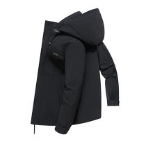 Snow medium fly 2023 autumn Winter new mens short section Lianhood down clothes One suit three wear outdoor tooling 100 lap days