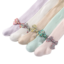 Baby leggings summer outer wear foreign style pure cotton pantyhose childrens large pp mesh breathable thin pantyhose
