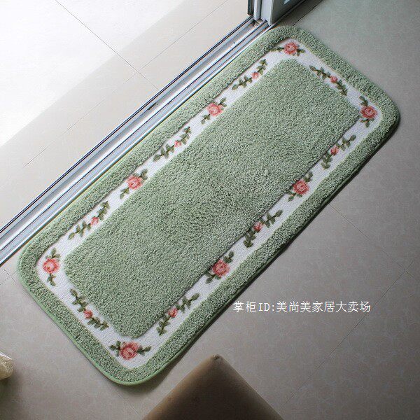 Exquisite pastoral absorbent rose microfiber non-slip mat kitchen mat floor mat door mat bathroom bedroom bedside