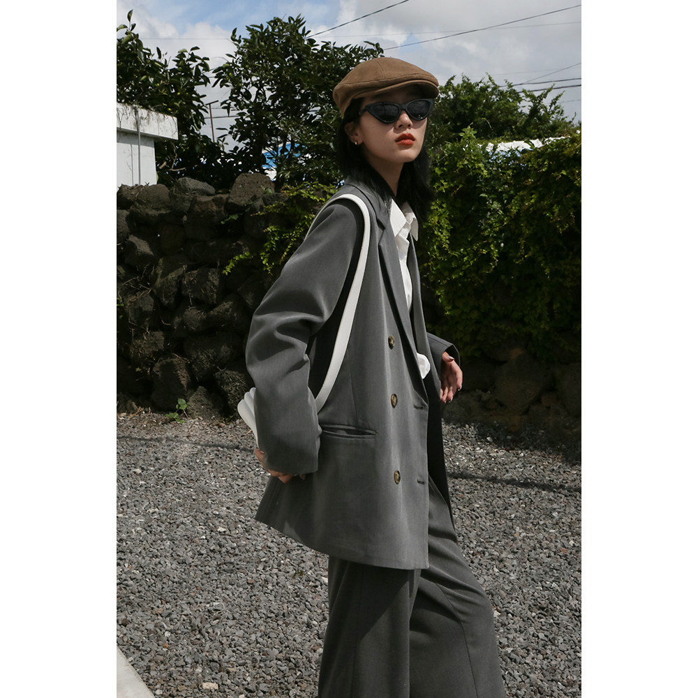 Drawwind dress coat female spring style two-piece Korean version of stylish style harbour suit suit