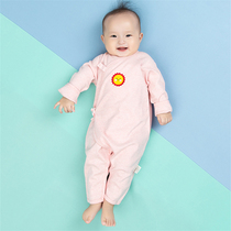  Baby clothes Newborn one-piece spring and summer baby butterfly romper 0-3-6 months 9 climbing clothes pure cotton spring and autumn clothes