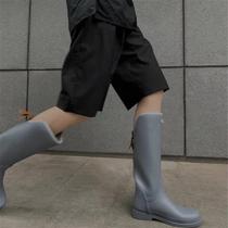 Mid-season upstart designer rain shoes womens boots rain rain out of the street fashion with Morandi color rain boots