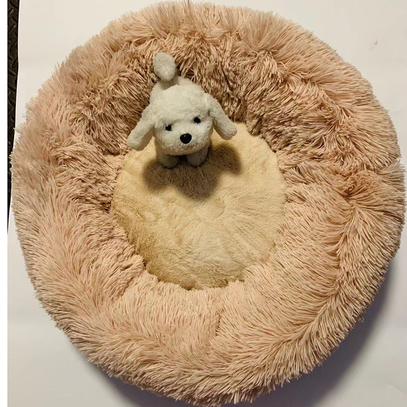 Long Plush Cat Nest Winter Warmth Small Pooch Universal Deep Sleep Kitty Cat Bed Pet Supplies Cat Bed