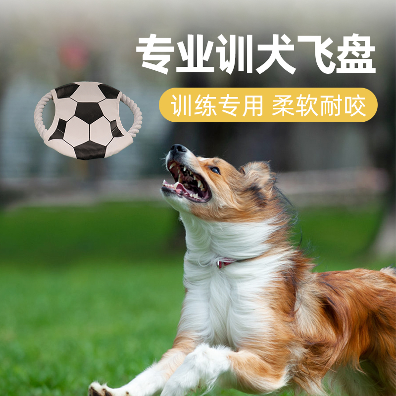 Dog Flying Disc Border Shepherd Dog Golden Gross Teddy Pet Dog Flying Disc Resistant To Bite Training Flying Saucer Resistant to Bite Canvas Craft Dog Toy