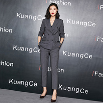 Professional suit female Spring and Autumn New temperament fashion high-end business suit suit suit President interview celebrity formal dress