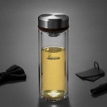 HEENOOR glass double-layer high-end water cup for men large capacity heat-resistant filter car cup 3194
