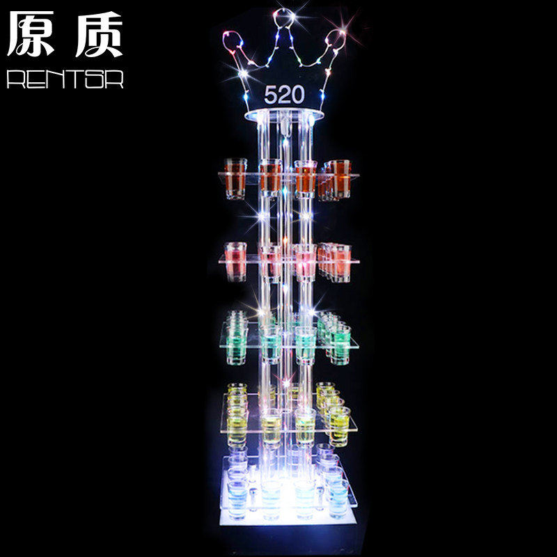 KTV three-story five-story cocktail cup holder skyscraper glowing cup holder bar night wine rack bullet cup holder