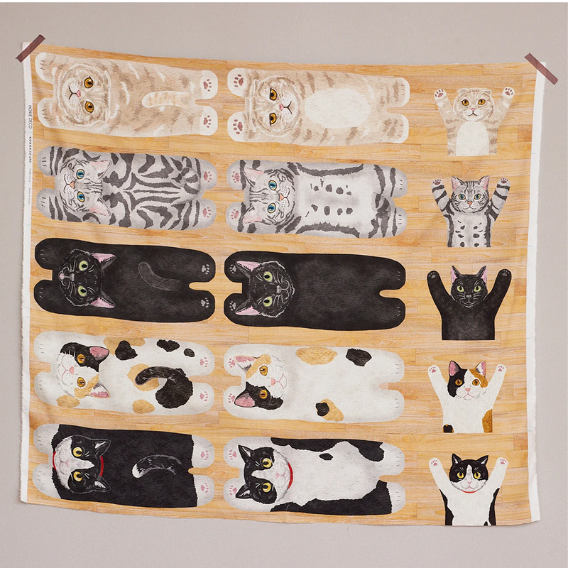 Imported Large Animal Pattern Pure Cotton Plain Fabric Clothing Bags Handmade DIY Cute Design Fabric Lawn Animal Wood