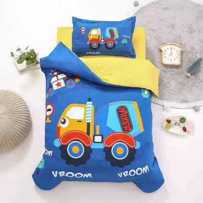 Children's kindergarten nap futon cover with core six-piece set Class A baby baby cotton bedding cartoon three-piece set 4