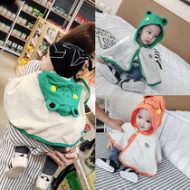 Baby Cloak Spring Autumn Season Windproof Shawl Hood of Shoulder Hood male baby jacket Women out to wear wind-proof Childrens autumn and winter Beatles