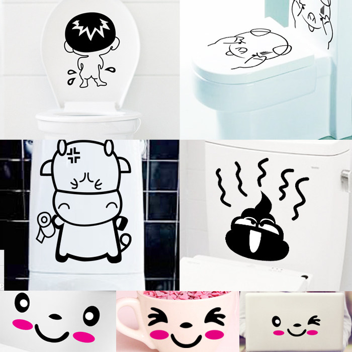 Bad Boy Toilet Stickers Powder Room Cute Funny Toilet Toilet Stickers Waterproof Removable Wall Stickers Glass Stickers