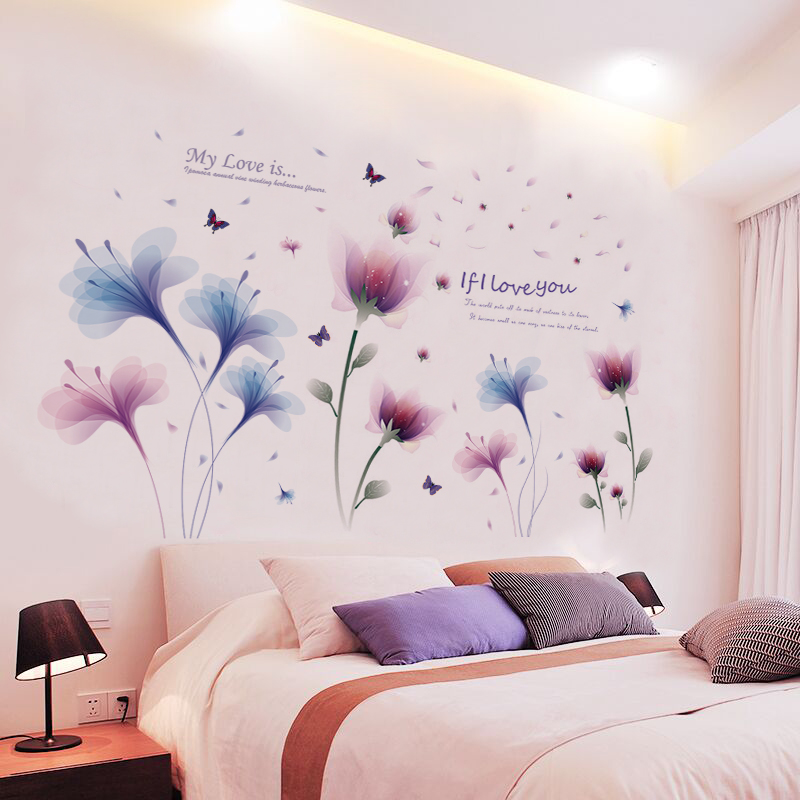 Creative Warm Wall Painting Decorative Wall Stickers Bedroom Wall Bed Room Self Adhesive Wallpaper Wallpaper Backdrop Stickers