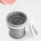 Немецкая складная чашка, дорожная стирка, устойчивый к высоким температурам карман, портативная силиконовая чашка для чистки зубов для пар с крышкой, телескопическая чашка