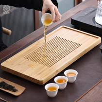 Japanese-style heavy bamboo tea table simple kung fu tea set tray small dry bubble tea sea household drain water storage tea tray