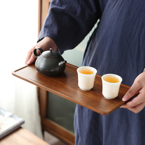 Bamboo tea tray dry bubble tray small tea tray handmade heavy bamboo tea table Tea Sea simple Japanese tray kung fu tea set
