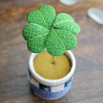 Japanese ornaments handmade fabric four-leaf clover bonsai Car ornaments Car accessories Sensoji Temple