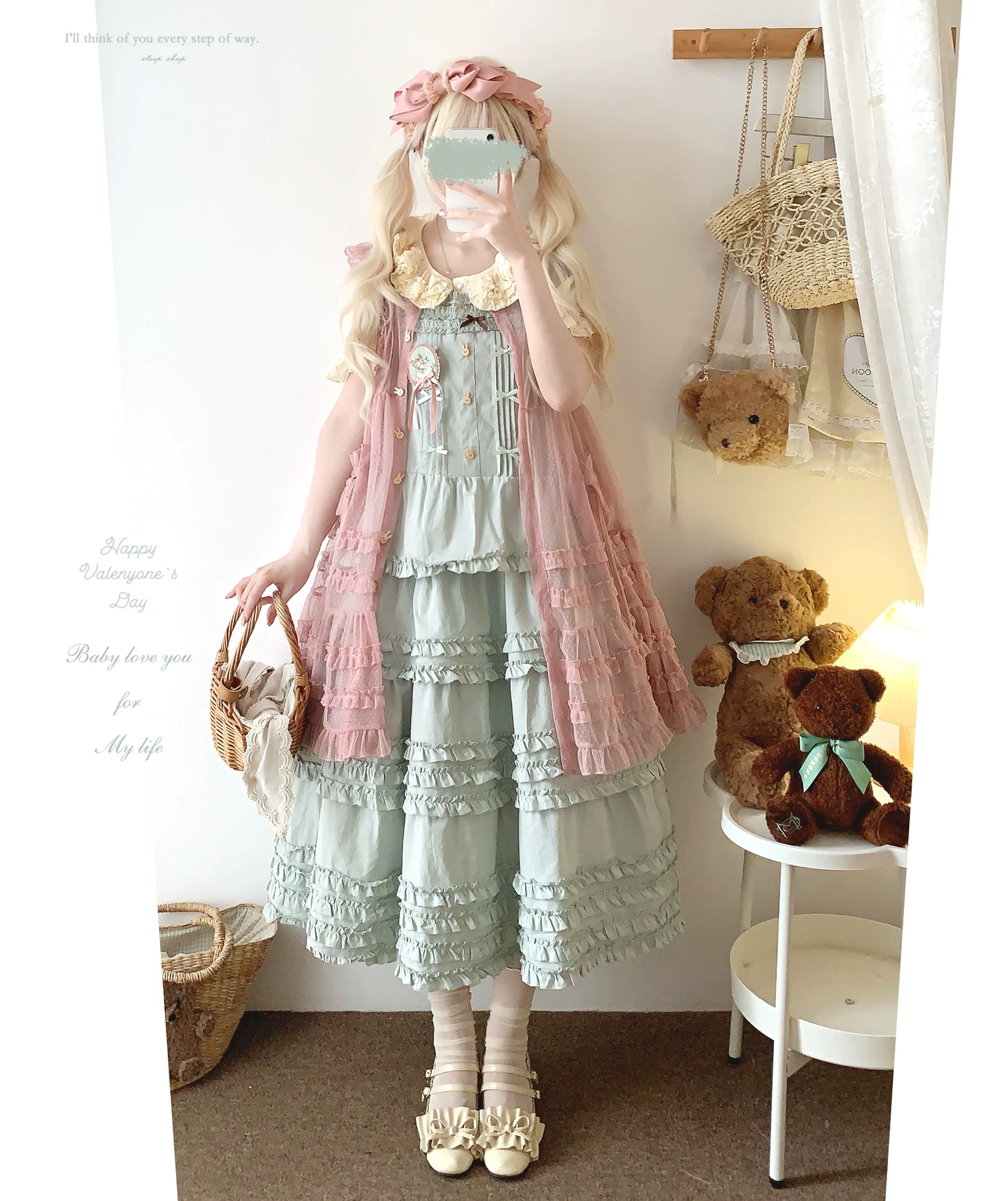 * Sleepingdoll Homemade* Дикая Цветочная Хомоця Saton Saton атласный хлопковый мешок-сак