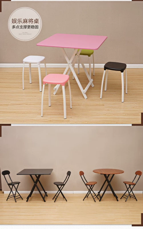 Nhà gấp di động đa chức năng bàn ăn bộ sưu tập bàn gỗ tỉnh không gian bếp tiện lợi thu nhỏ vuông - Bàn bàn học chống gù ismart