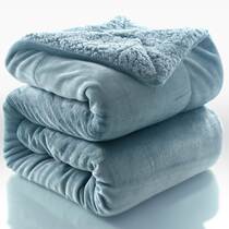 Lamb fleece blanket thickened winter super thick warm plush blanket bed with coral fleece cover quilt winter blanket