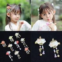 Qipao Han Costume Headwear Girls Summer Children High-end Hair Accessories Han Style Hair Clip Girl Child Gufeng Girl China Wind