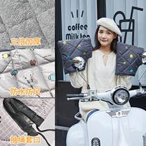 Electric car gloves handle winter riding motorcycle battery rider handle warm plus velvet thick hand guard windshield