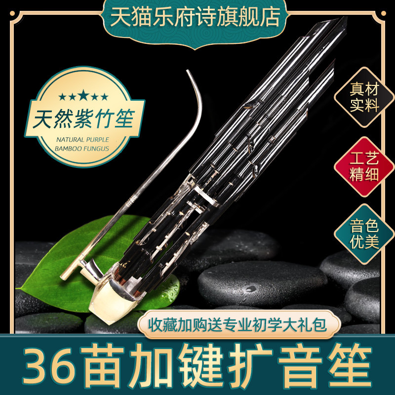 36 reed sheng musical instrument professional square sheng purple bamboo copper bucket sheng electroplated black pipe 36 pipe sheng red and white happy event play sheng